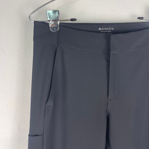 Athleta Stellar Trouser Black Ankle Pants Women's 8 Tall Stretch Travel Work - Picture 6 of 14